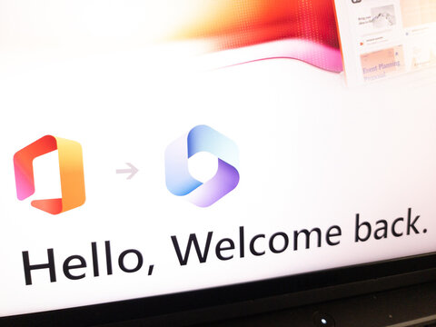 KONSKIE, POLAND - December 12, 2022: www.office.com website displayed on computer screen