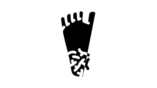 cracked heels glyph icon animation