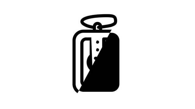 cargo diver accessory line icon animation