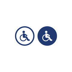  Handicapped patient in wheelchair icon.