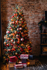 Christmas tree and presents
