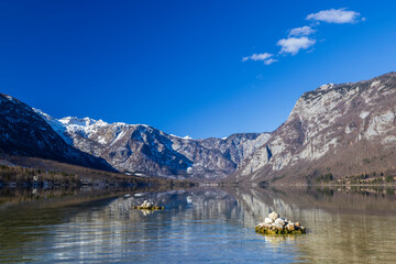 Fototapeta na wymiar lake Bohinjsko, Triglav National Park, Slovenia
