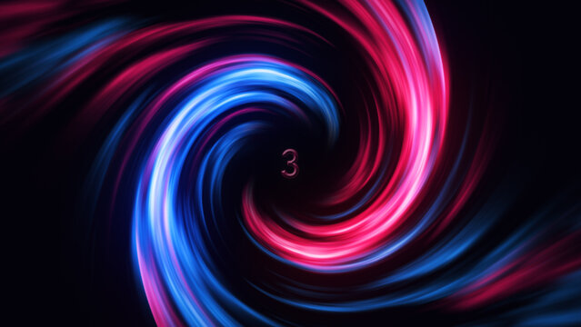 3D Digital Galaxy background, red and blue waves. Abstract Wave Background. Red Blue Tunnel. Space Motion, Swirl. 3D Digital Galaxy. 3D Digital Galaxy. Countdown 3 2 1