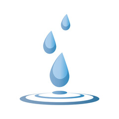 water drops icon logo vector design template