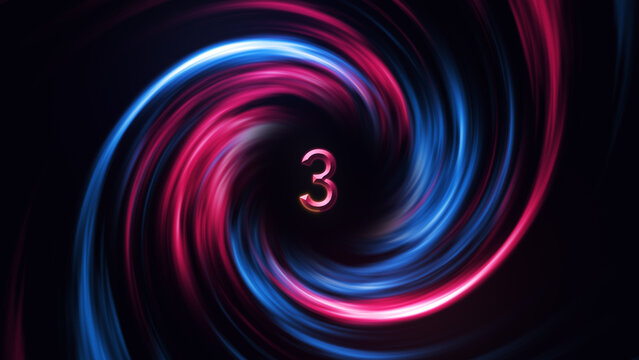3D Digital Galaxy background, red and blue waves. Abstract Wave Background. Red Blue Tunnel. Space Motion, Swirl. 3D Digital Galaxy. 3D Digital Galaxy. Countdown 3 2 1