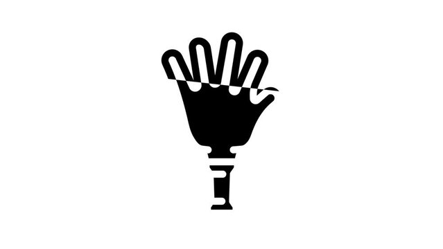 clapper fan accessory line icon animation