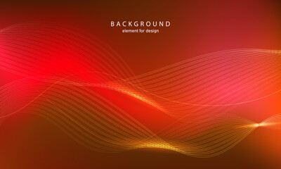 Abstract background. Wave element for design. Digital frequency track equalizer. Stylized line art. Colorful shiny wave with lines created using blend tool. Curved wavy line smooth stripe. Vector.