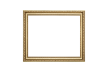 Large decorative glod frame isolated