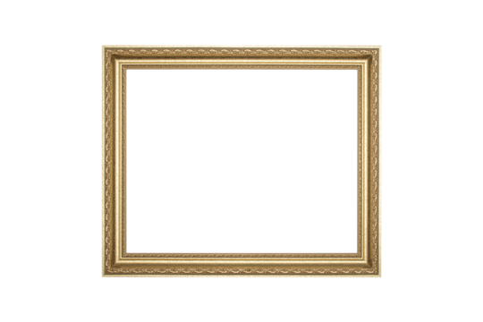 Large decorative glod frame isolated