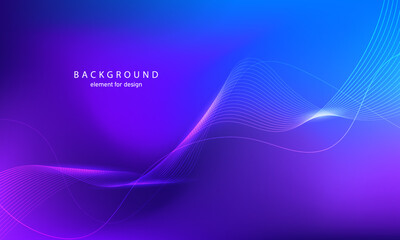 Abstract background. Wave element for design. Digital frequency track equalizer. Stylized line art. Colorful shiny wave with lines created using blend tool. Curved wavy line smooth stripe. Vector.
