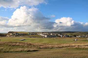 Fototapeta premium Summer holidays in Bude Cornwall, England Great Britain