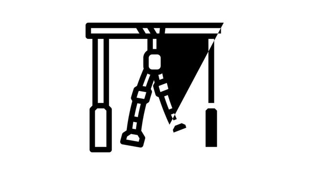 loops trx sport equipment line icon animation
