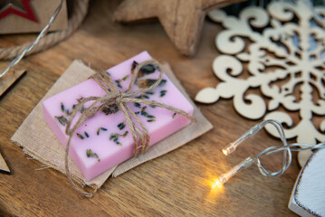Fototapeta premium Natural handmade soap with fresh fragrance