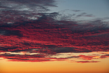 Red sky sunrise