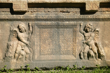 Sarcophagus in Aphrodisias Ancient City in Aydin, Turkiye