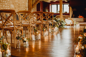 Mariage d'hiver au coin du feu