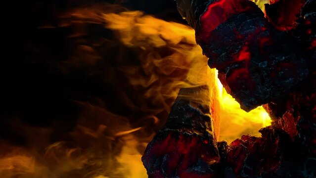 artificial steam fireplace, illuminated steam rises through artificial stones creating the appearance of fire