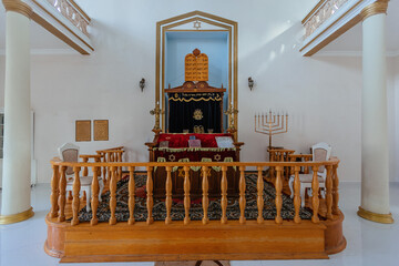 Interior of synagogue in Batumi, Georgia 