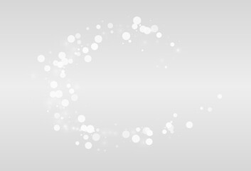 Gray Snowflake Vector Grey Background. Winter