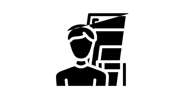 furniture assembler line icon animation