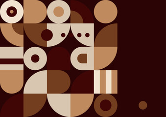 Abstract geometric pattern design background in retro style. Vector illustration.