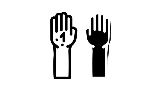 progressive relaxation line icon animation