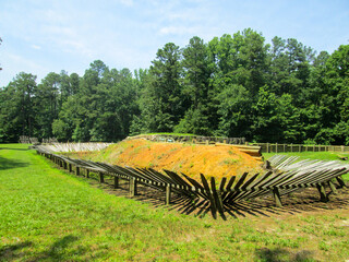 Petersburg National Battlefield is a National Park Service unit preserving sites related to the American Civil War Siege of Petersburg Looking at a a Defensive Redoubt Stronghold