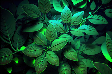 green leaves background as nature wallpaper header