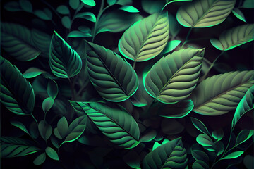 green leaves background as nature wallpaper header
