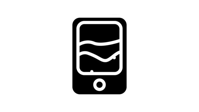 sounder diver electronic gadget line icon animation