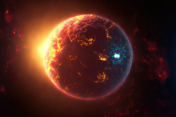 Burning Surface of a Rocky Hot Exoplanet.