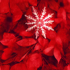 Seamless Snowflakes Christmas Patterns 