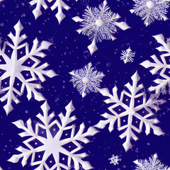 Seamless Snowflakes Christmas Patterns 