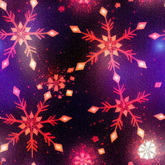 Seamless Snowflakes Christmas Patterns 