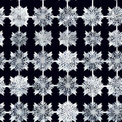 Seamless Snowflakes Christmas Patterns 