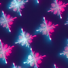 Seamless Snowflakes Christmas Patterns 