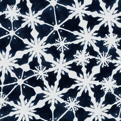 Seamless Snowflakes Christmas Patterns 