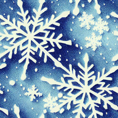 Seamless Snowflakes Christmas Patterns 