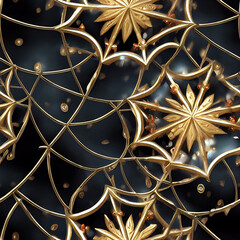 Seamless Snowflakes Christmas Patterns 