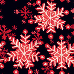 Seamless Snowflakes Christmas Patterns 