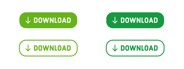 Fototapeta premium Download Button Icons set Transparent Png
