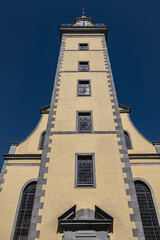 Obraz premium Neander Church (Neanderkirche) is a Protestant church in the center of Dusseldorf, the Altstadt. The building in early Baroque style was completed in 1684. DUSSELDORF, GERMANY.