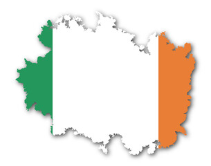  flag of Ireland design in abstract shape