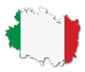  flag of Italy design in abstract shape