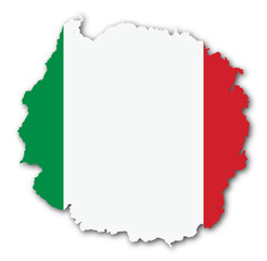  flag of Italy design in abstract shape