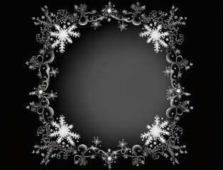 christmas snowflake on a black background