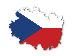  flag of Czech Republic design in abstract shape