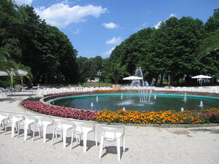 Kurpark mit Springbrunnen in Bad Neuenahr-Ahrweiler