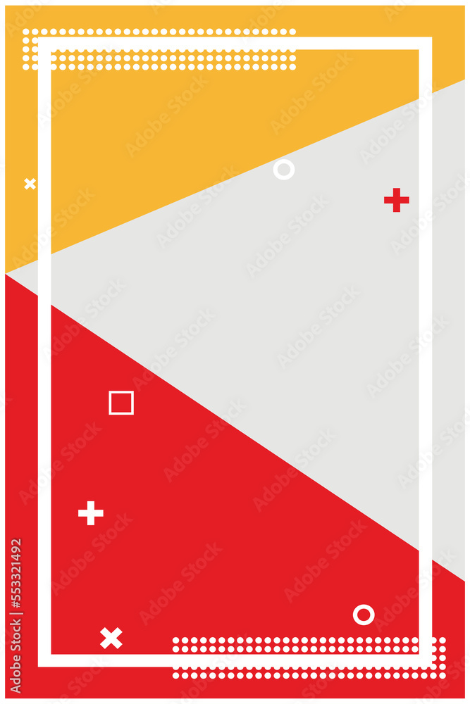 Poster flat portrait-oriented background geometry. suitable for use as a poster design or book cover or a b