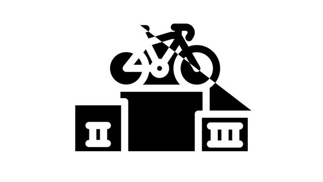 sport riding line icon animation